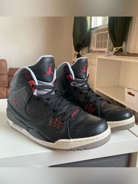 Jordan SC-1 Black and Red High-Top Basketball Sneakers Men’s Size 9